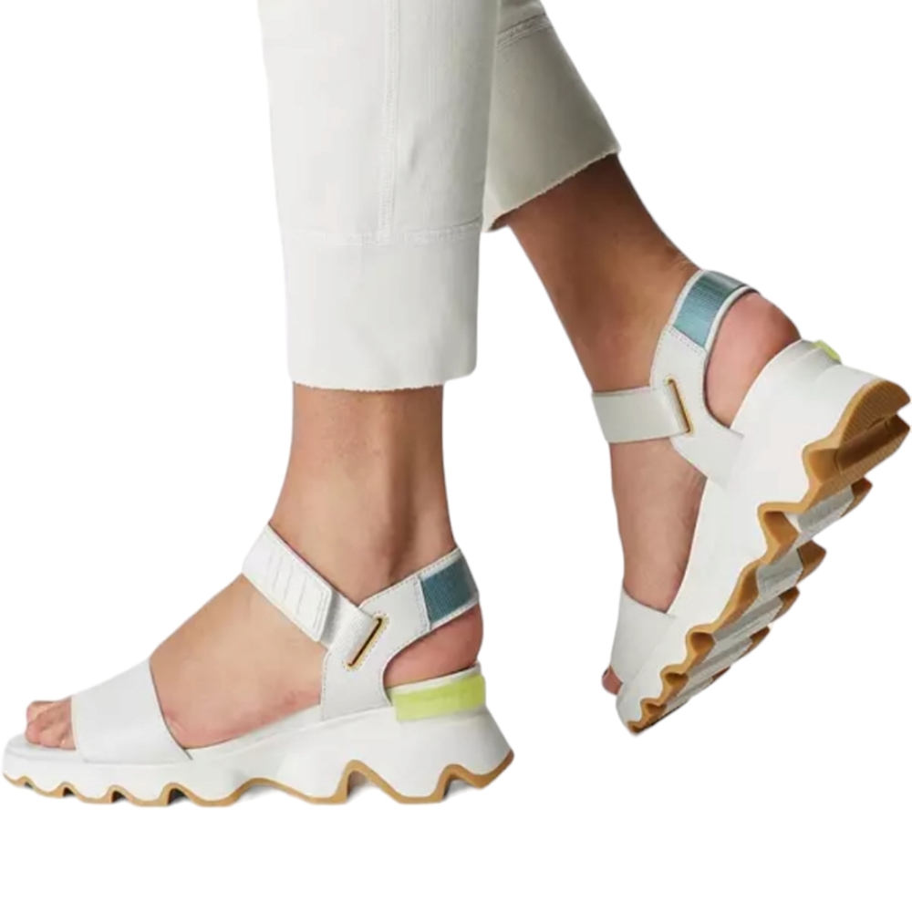 Sorel White and Yellow Sandals